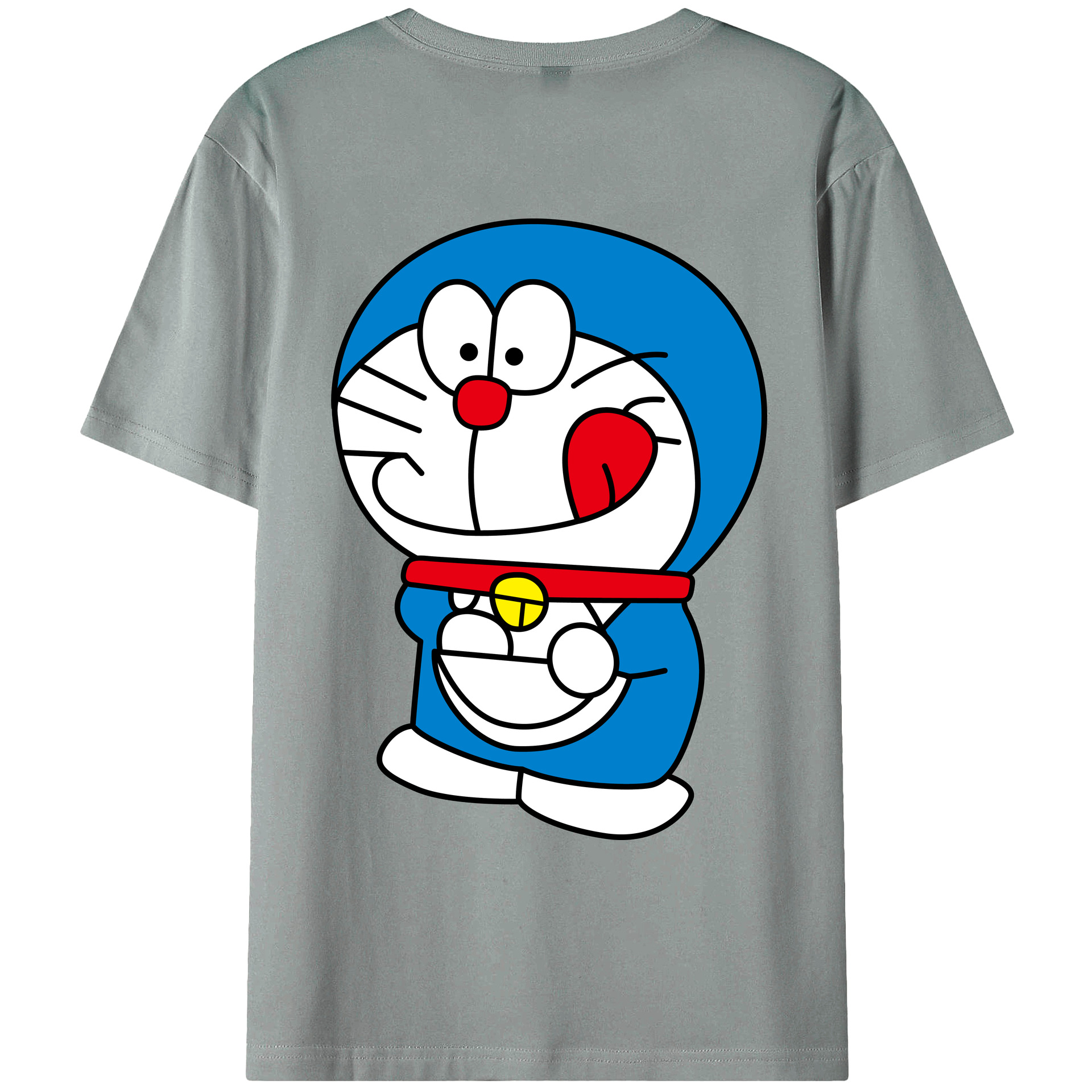 （画像用） ドラえもん Doraemon 綿100％ メンズ半袖Tシャツ（バックプリント） 通気性